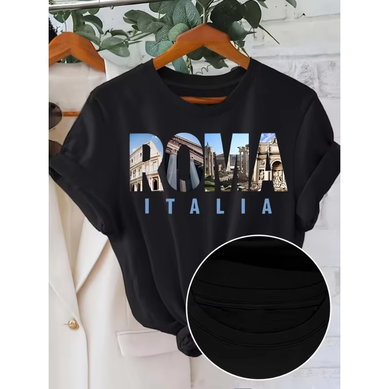 Summer Clothing Trends For Women - Letter Printed T-shirt Casual Fashion Trend
