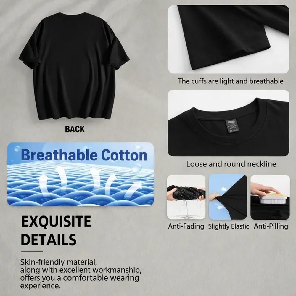 Men's Cotton Round Neck Short- - огляд і ціна Summer Loving Clothing