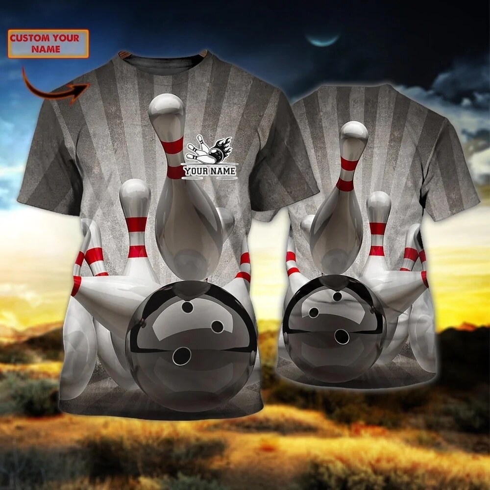 Bowling Personalized Men's T-S - огляд і ціна Summer Clothing Names