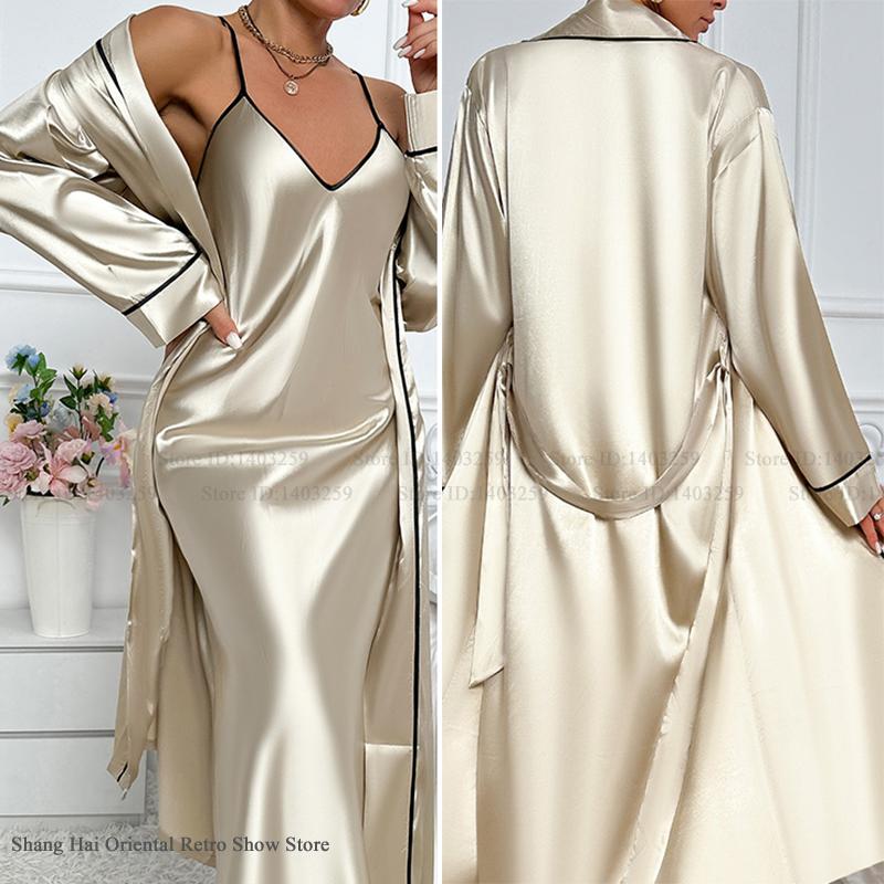 Sexy Long Twinset Robe Set Che - огляд і ціна Summer Nights Clothing