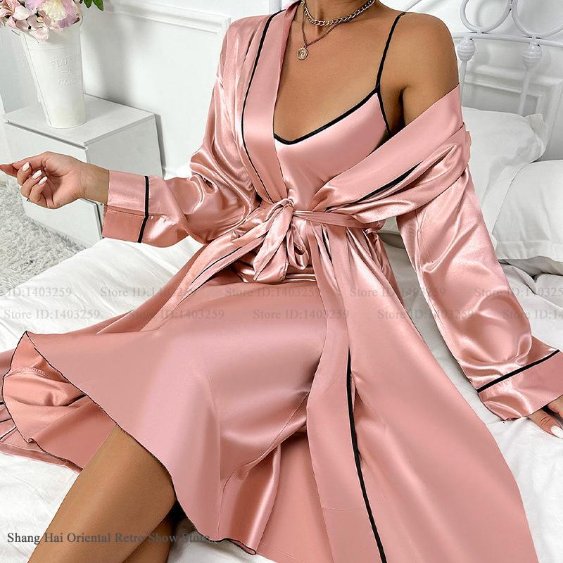 Sexy Long Twinset Robe Set Che - огляд і ціна Summer Nights Clothing