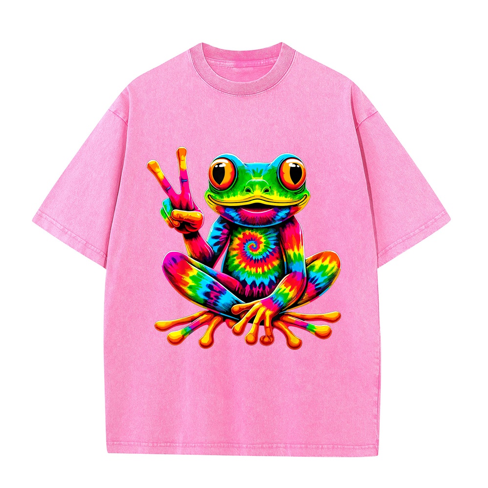 Tie-Dye Frog Peace Sign Hippie - огляд і ціна Summer Clothing Staples
