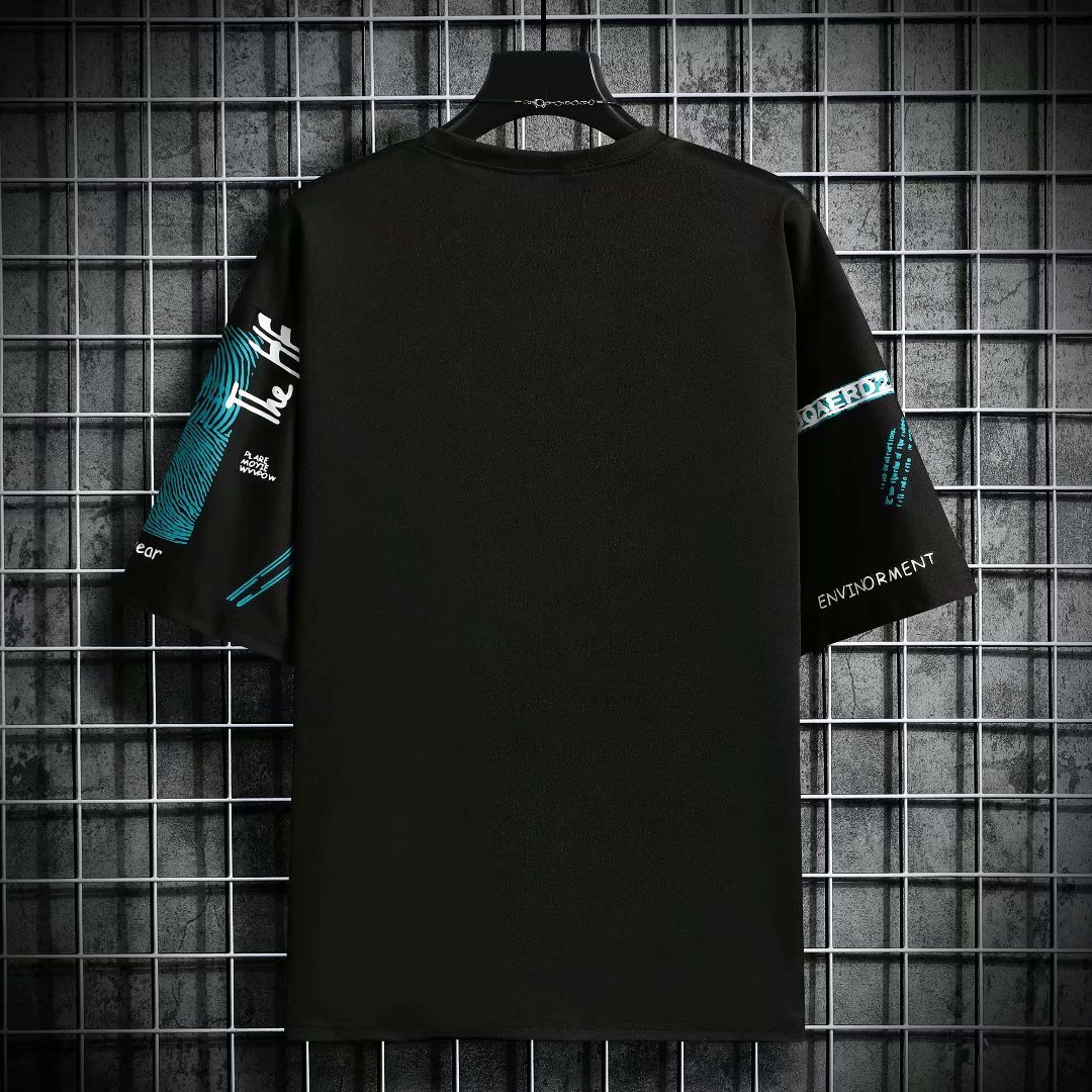 Men Harajuku Graphic Black Sum - огляд і ціна Vintage Summer Clothing Brand