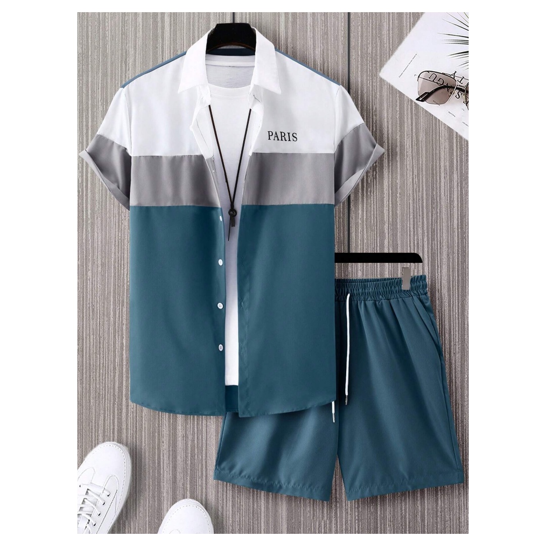 Men's Fashion Suit Blue And Wh - огляд і ціна Summer Clothing Trend
