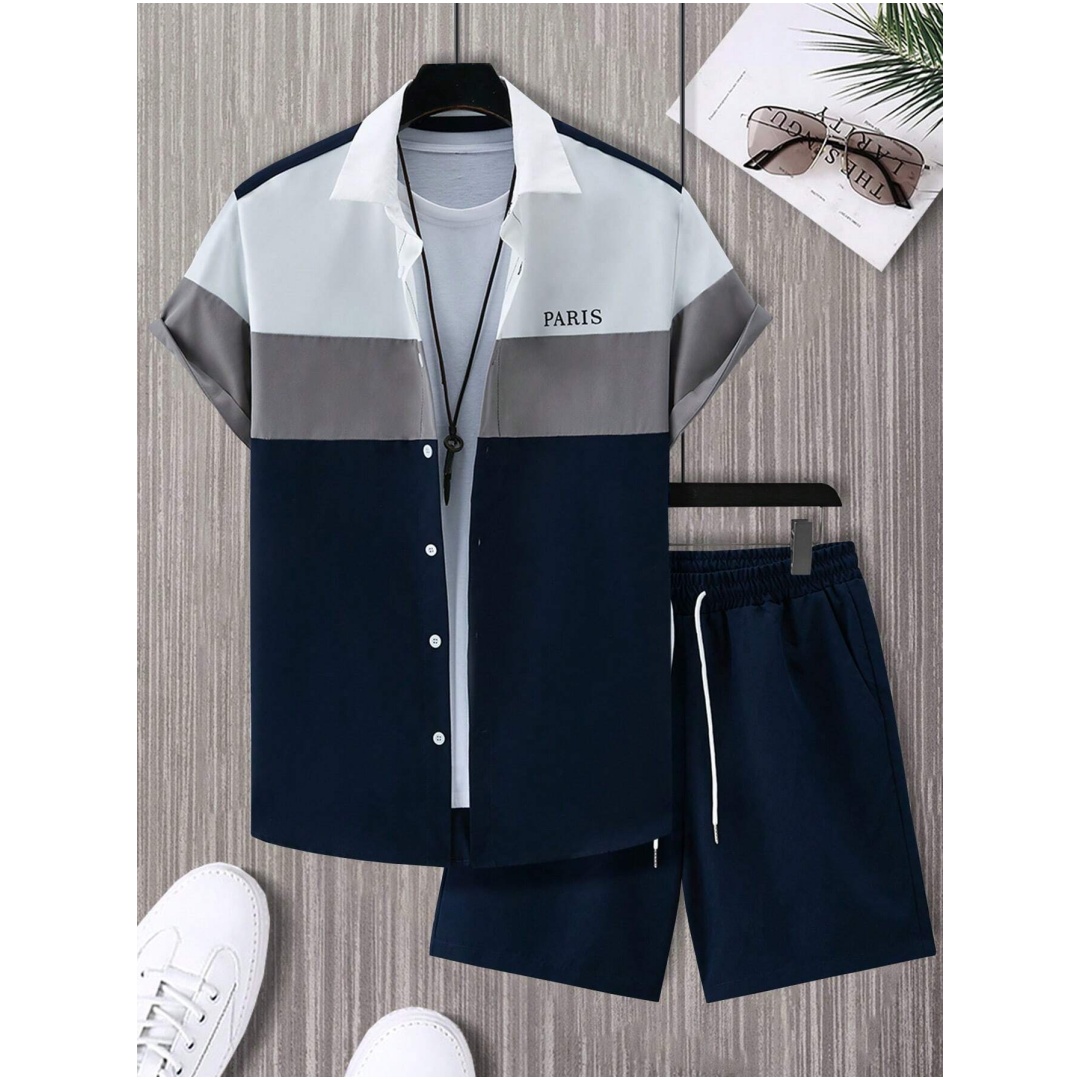 Men's Fashion Suit Blue And Wh - огляд і ціна Summer Clothing Trend